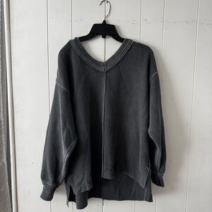 grey sweater! super cute and comfy